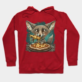 Cute coyote wolf eating pizza funny tee Hoodie